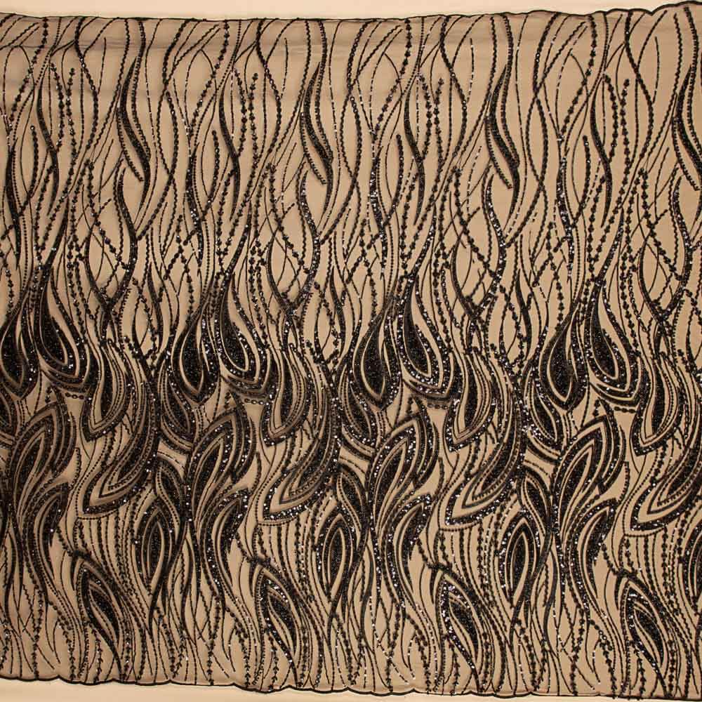 Pedrería Tul Janine Negro - Ribes y Casals