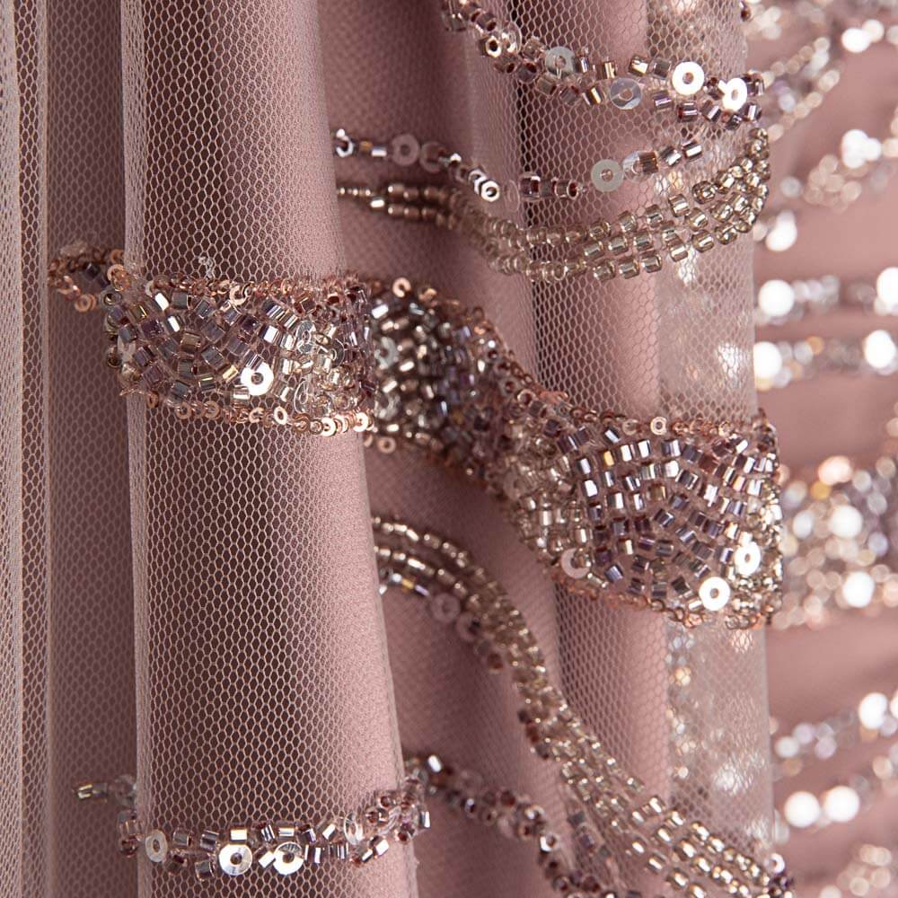 Pedrería Tul Adina Marrón Glacé - Ribes y Casals