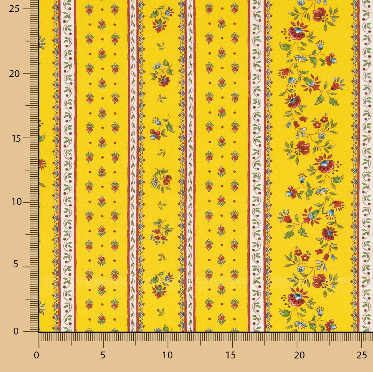 Percal Algodão Provençal Amarelo - Ribes y Casals