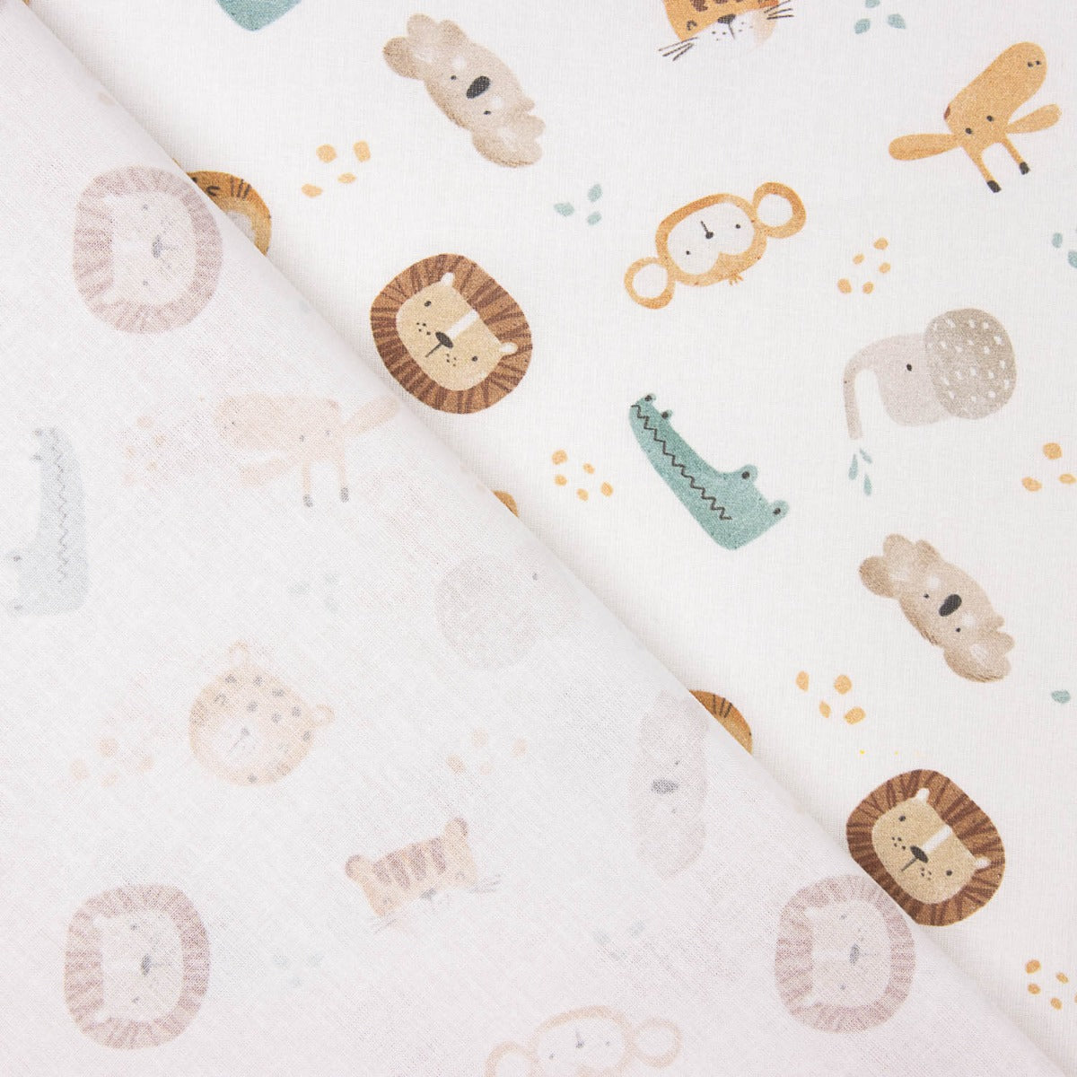 Algodão Percale infantil – Animais da selva - Ribes y Casals