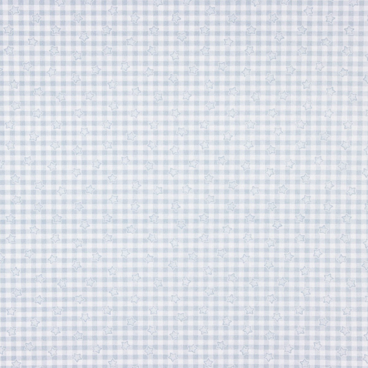 Algodão Percale infantil – Xadrez Vichy e estrelas - Ribes y Casals