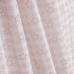 Algodão Percale infantil – Vichy rosa com estrelas - Ribes y Casals