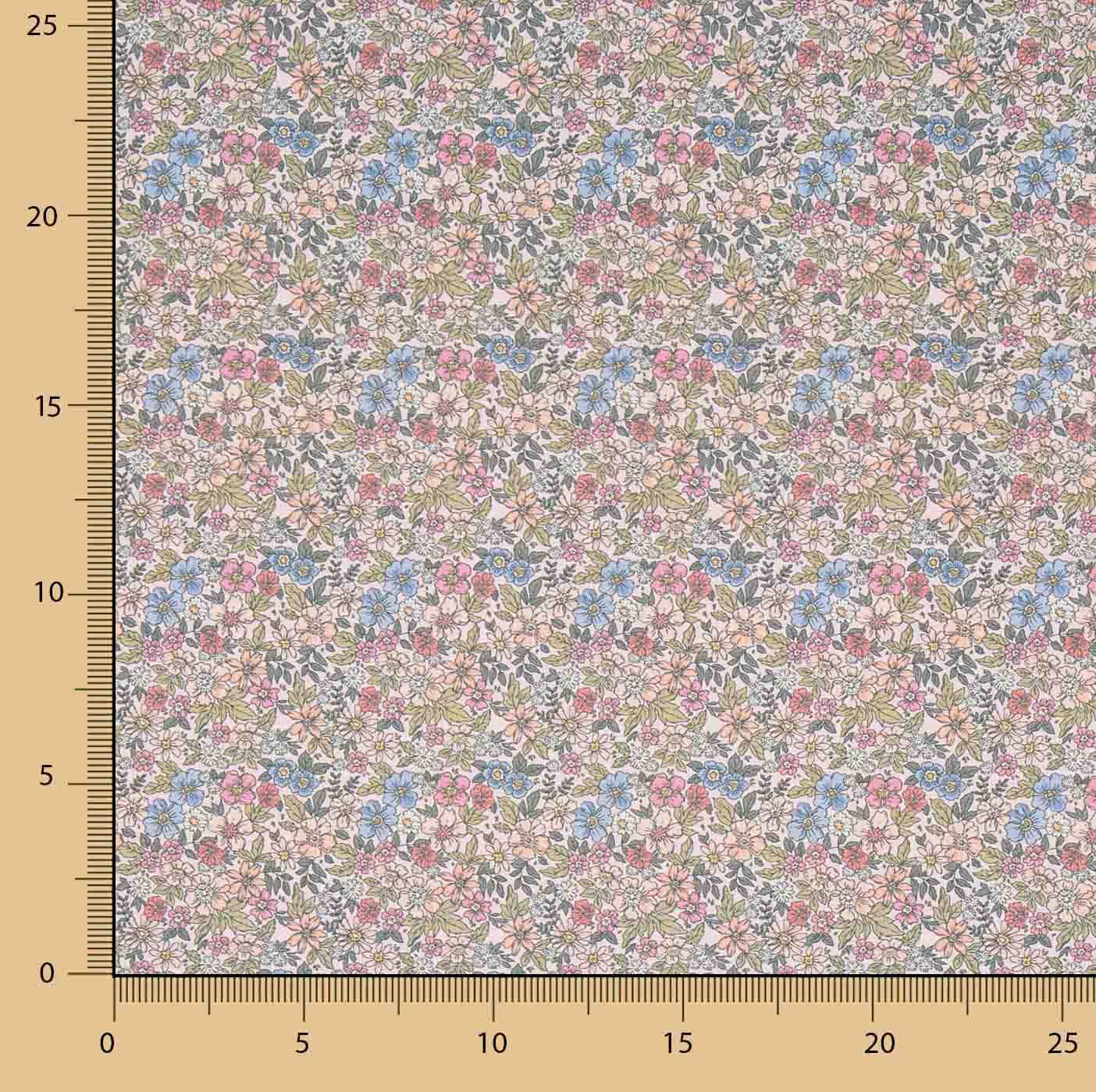 Percal estampado «Jardim de Flores Multicolor» - Ribes y Casals