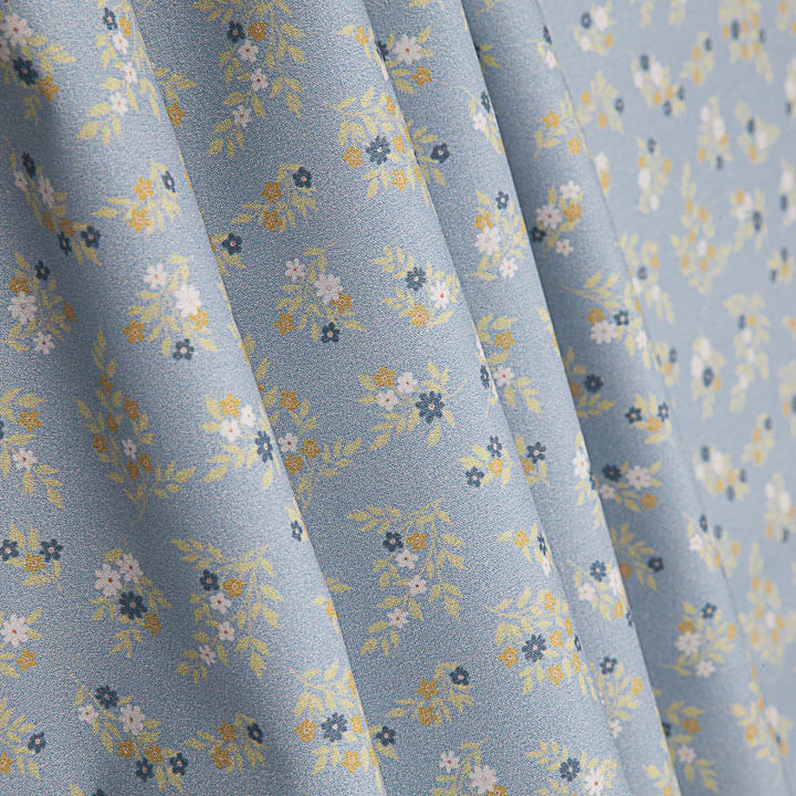 Percal estampado «Dulce Pradera Azul» - Ribes y Casals