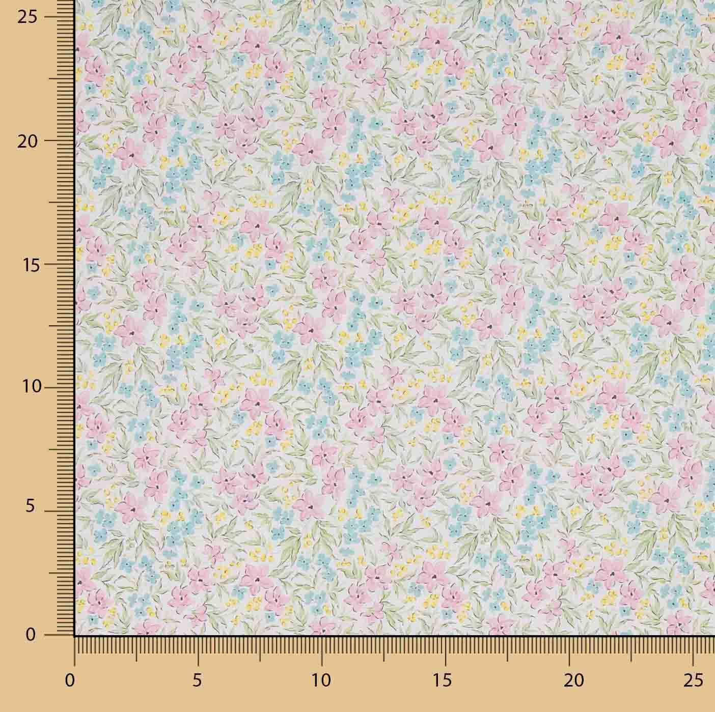 Percal estampado «Jardim de Aguarela Pastel» - Ribes y Casals