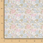 Percal estampado «Jardim Romântico» em tons pastel - Ribes y Casals