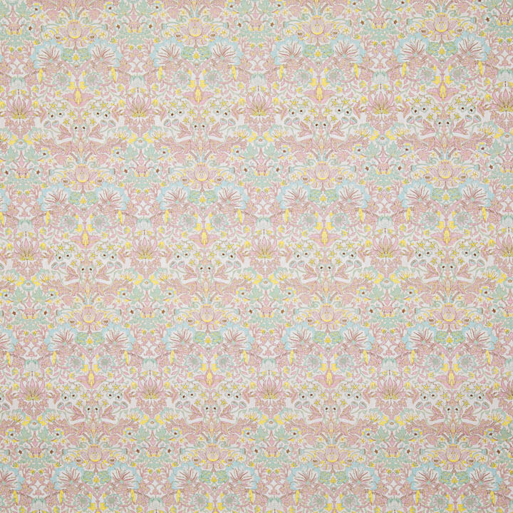 Percal estampado «Jardim de Versalhes» rosa pastel - Ribes y Casals