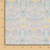 Percal estampado «Jardim de Versalhes», verde-água pastel - Ribes y Casals