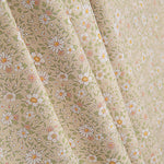 Percal estampado com margaridas da primavera, bege - Ribes y Casals