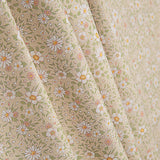 Percal estampado com margaridas da primavera, bege - Ribes y Casals