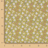 Percal estampado floral Mostaza - Ribes y Casals