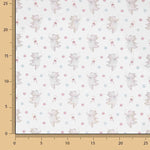 Percal estampado com ursinhos voadores rosa e azuis - Ribes y Casals