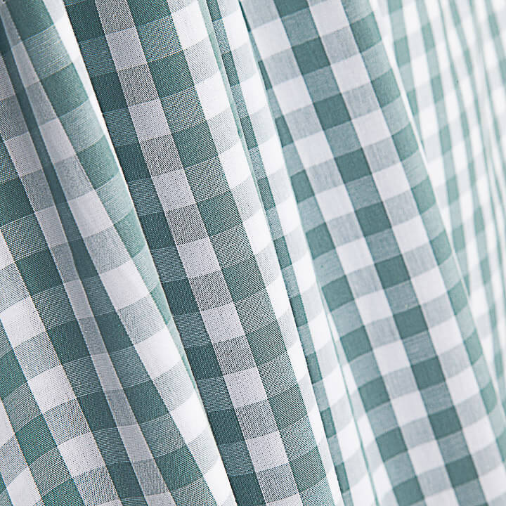 Percal estampado com xadrez vichy verde-água - Ribes y Casals
