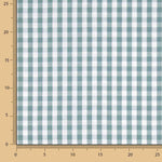 Percal estampado com xadrez vichy verde-água - Ribes y Casals