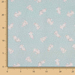 Piquet Algodão Coelhinhos Verde Suave - Ribes y Casals