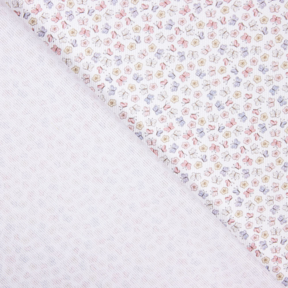 Piqué Canutillo Flores Mini Borboleta - Ribes y Casals