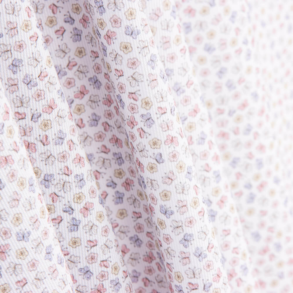 Piqué Canutillo Flores Mini Borboleta - Ribes y Casals