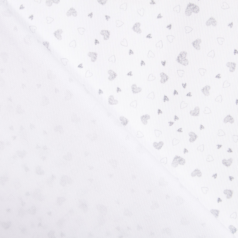 Piqué Fustão Corações Cinza - Ribes y Casals