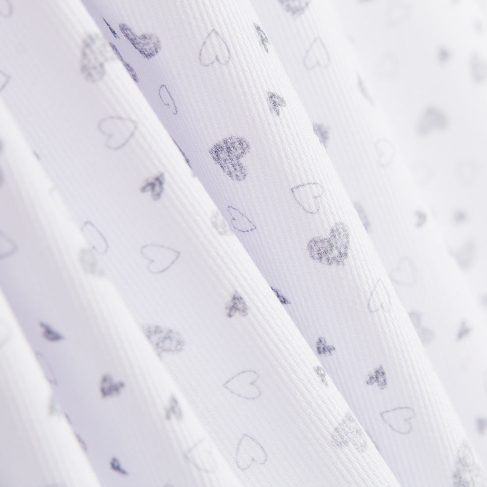 Piqué Fustão Corações Cinza - Ribes y Casals