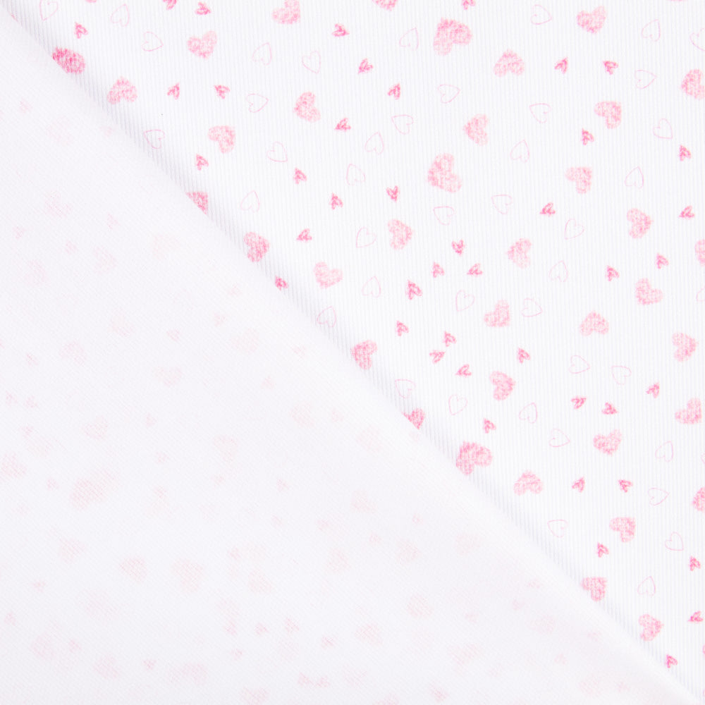 Piqué Fustão Corações Rosa - Ribes y Casals