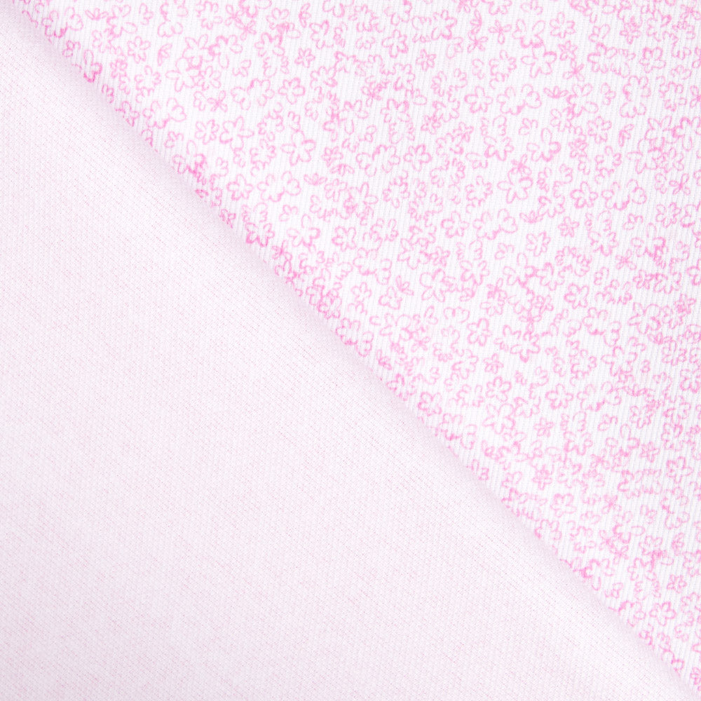 Retal Piqué Canutillo Flores Blanco 100x140 cm - Ribes y Casals