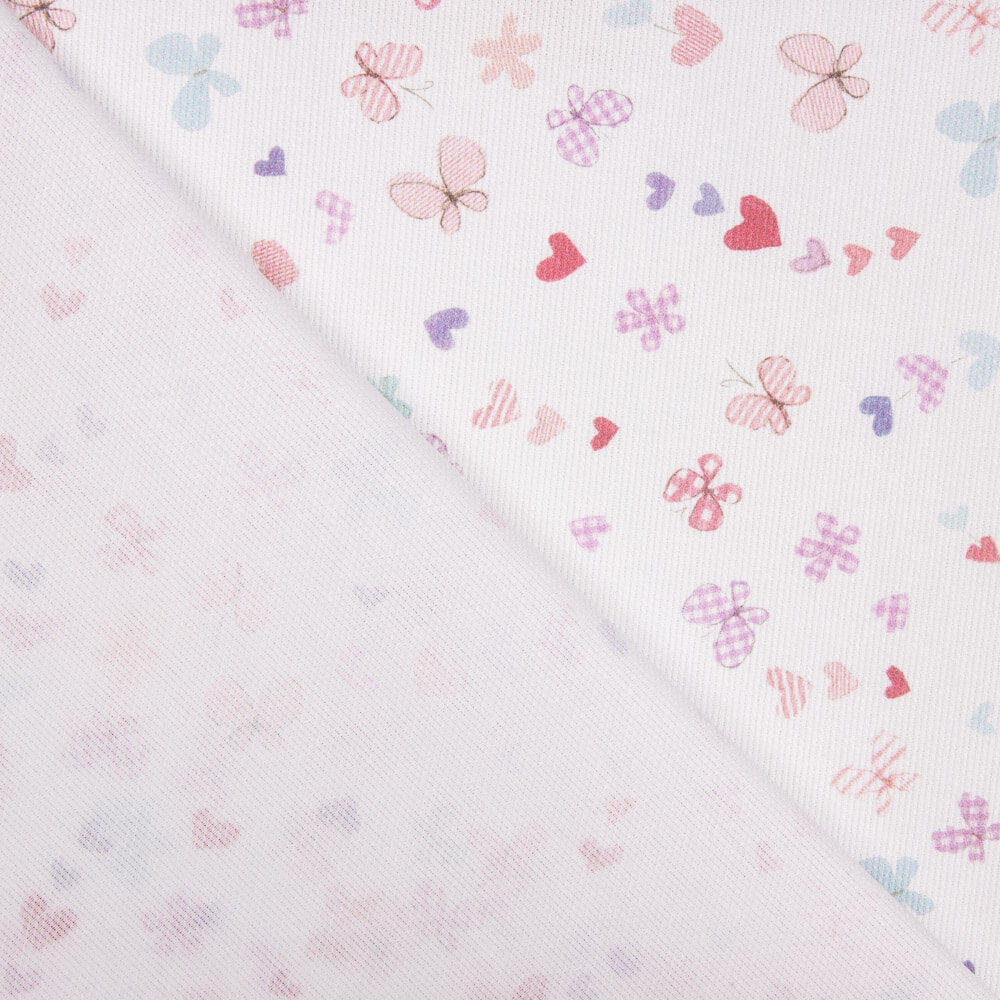 Piqué Canutillo Borboletas Rosa - Ribes y Casals