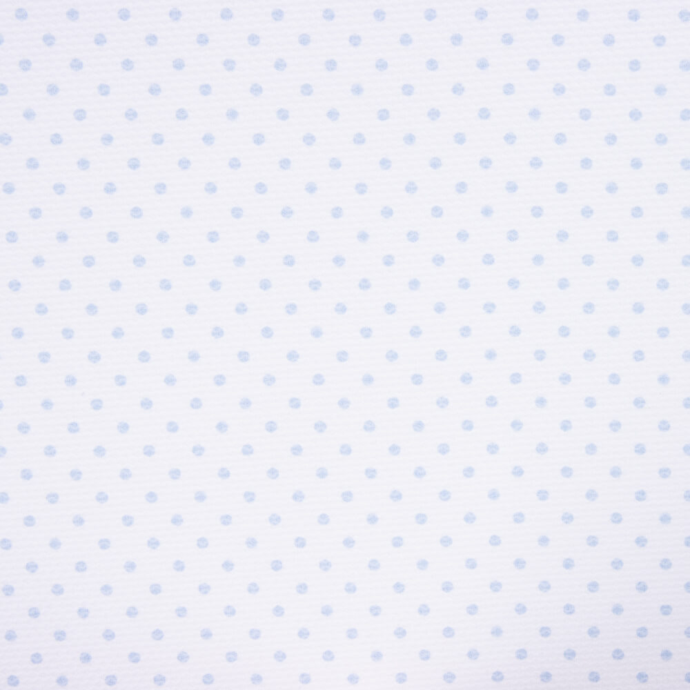 Piquê Estampado Bolinhas Azul Claro - Ribes y Casals