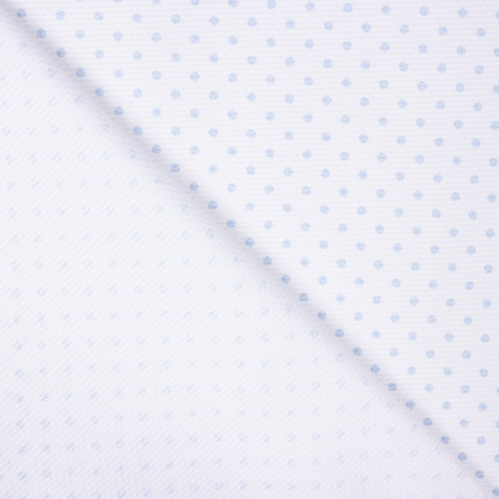 Piquê Estampado Bolinhas Azul Claro - Ribes y Casals