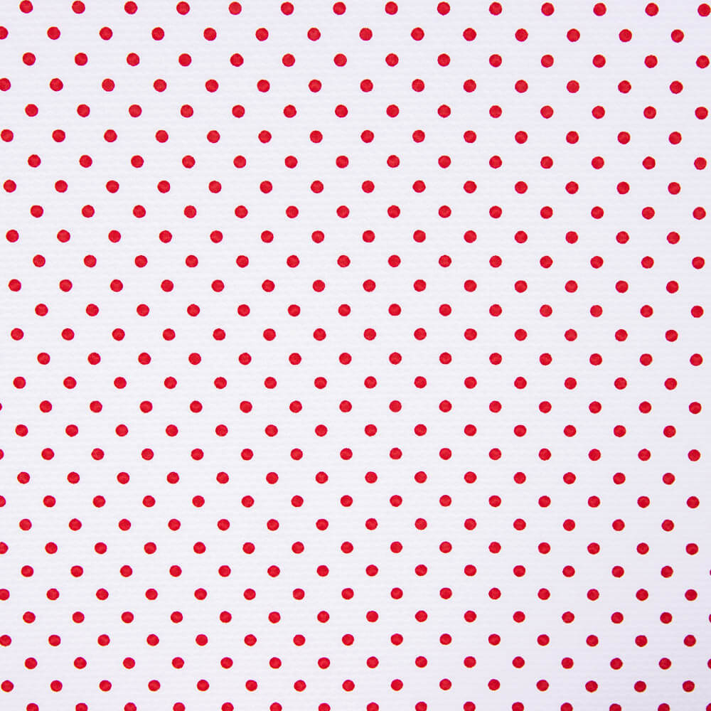 Piquê Estampado Bolinhas Vermelhas - Ribes y Casals