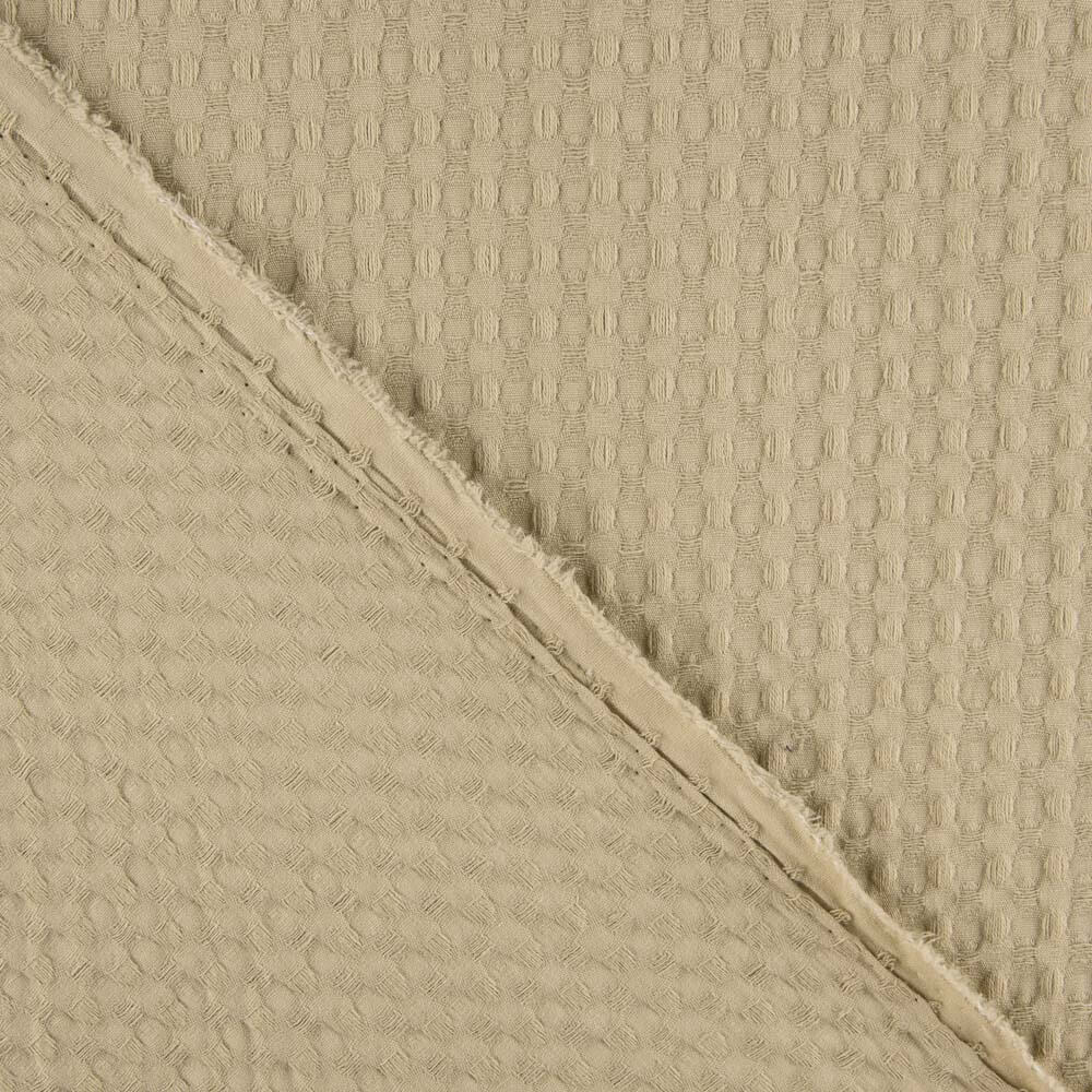 Piqué Waffle Maxi Bege Areia - Ribes y Casals