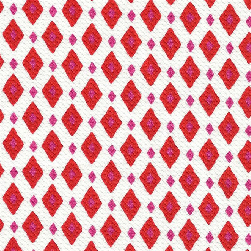 Piquê estampa diamante vermelho - Ribes y Casals