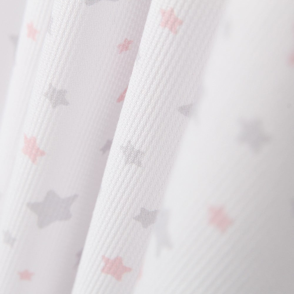 Piquê Estrelas Rosa Cinza - Ribes y Casals