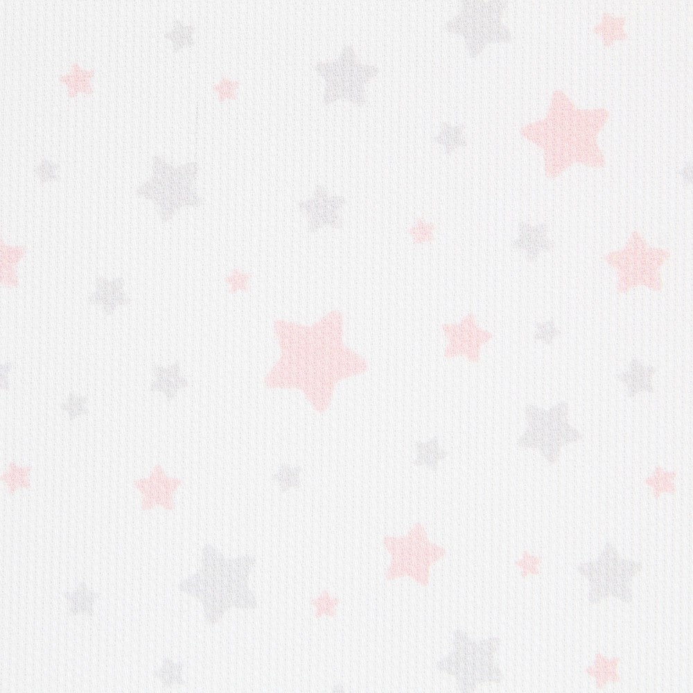 Piquê Estrelas Rosa Cinza - Ribes y Casals