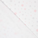 Piquê Estrelas Rosa Cinza - Ribes y Casals