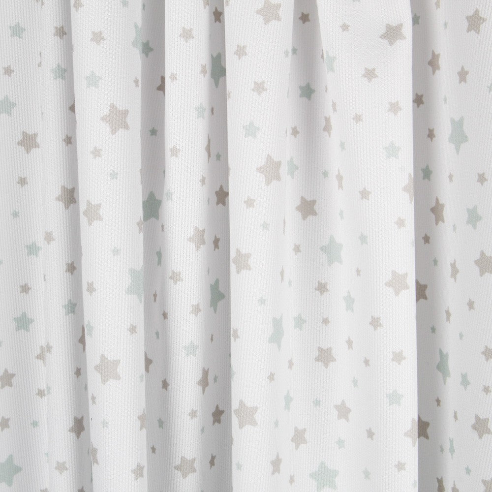 Piquê Estrelas Verde Bege - Ribes y Casals