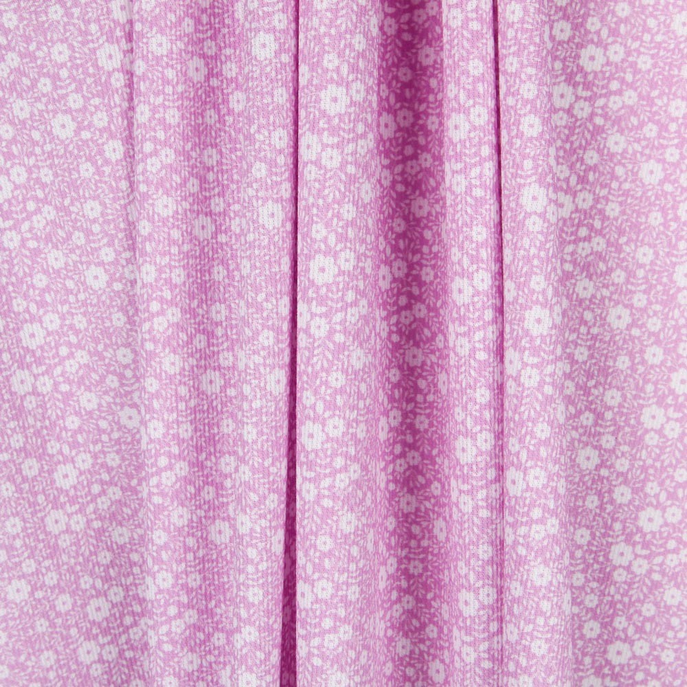 Piquê Florezinhas Fúcsia - Ribes y Casals