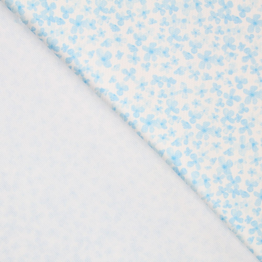 Piquê Flores Azul - Ribes y Casals