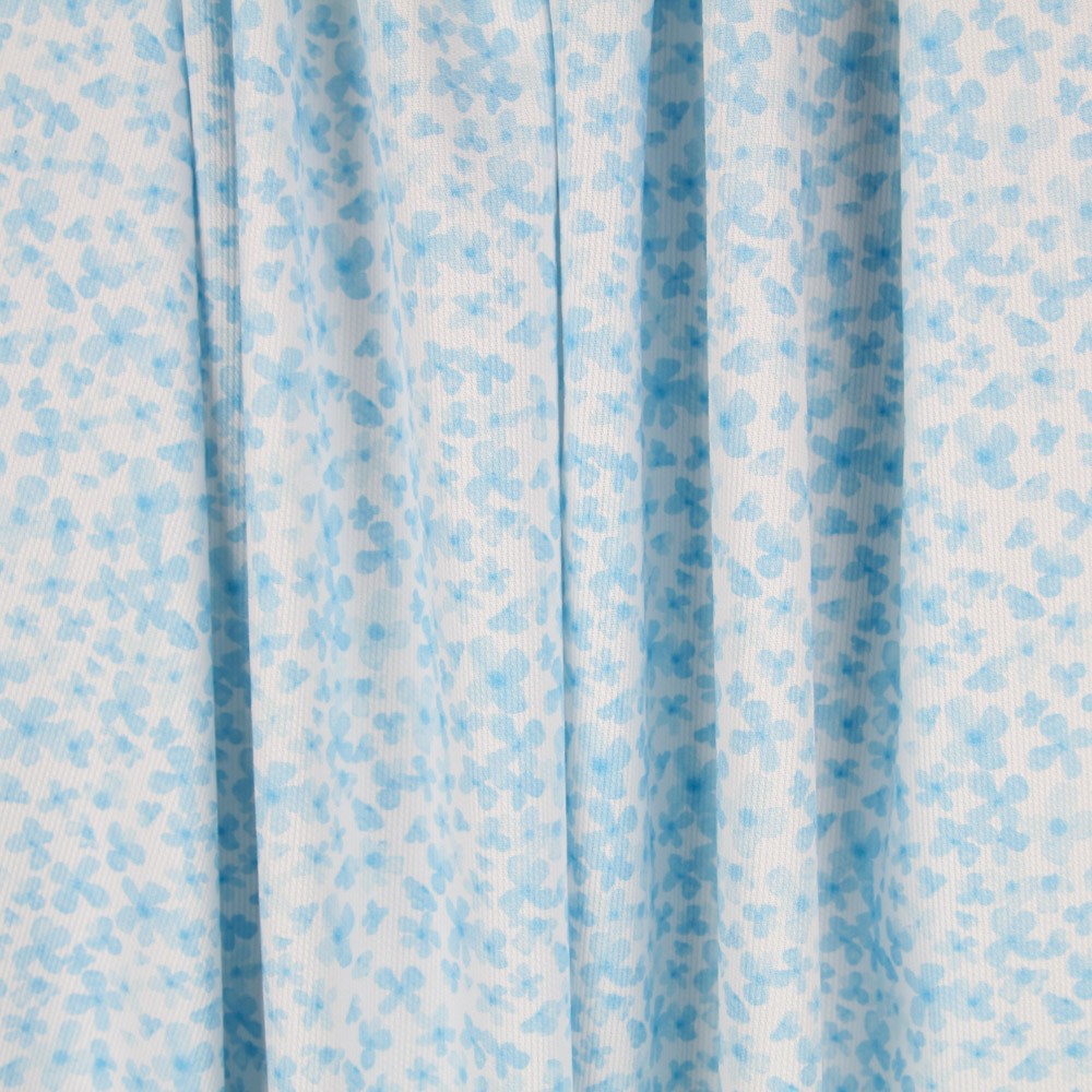 Piquê Flores Azul - Ribes y Casals