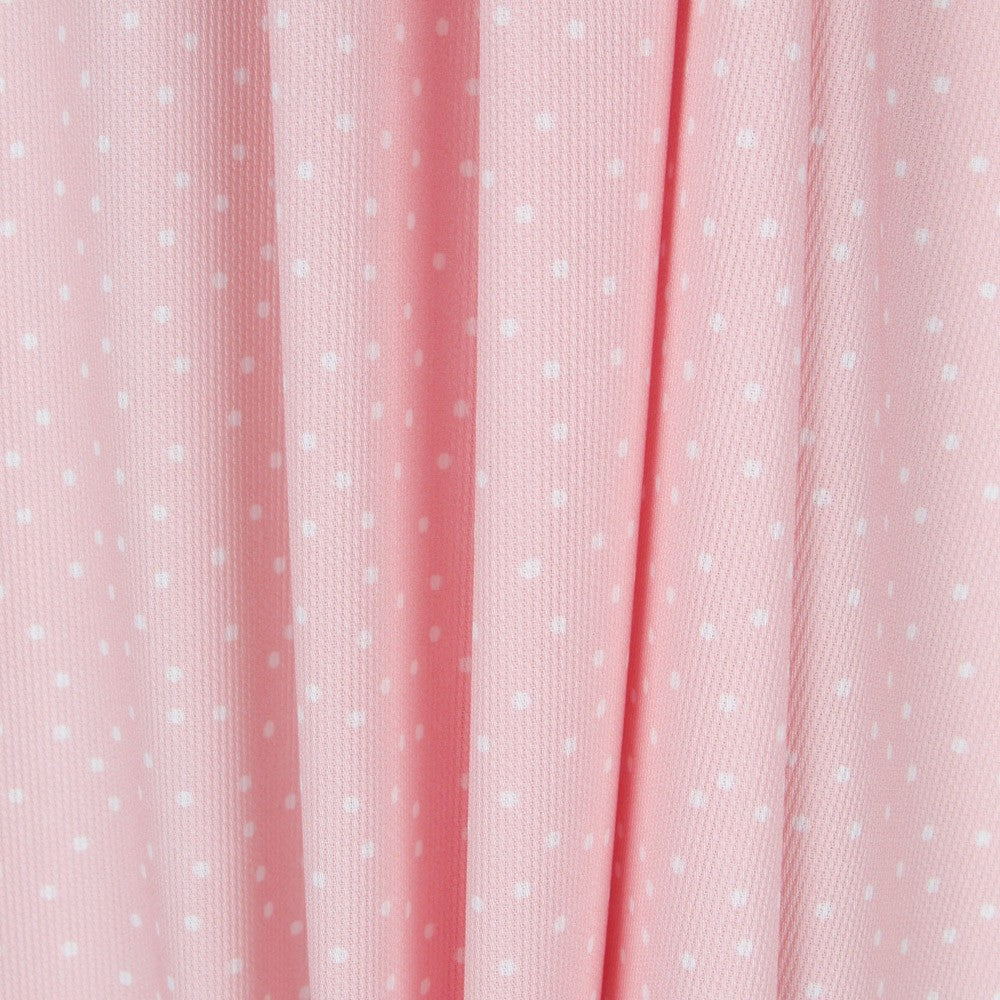 Piquê Bolinhas Fundo Rosa - Ribes y Casals