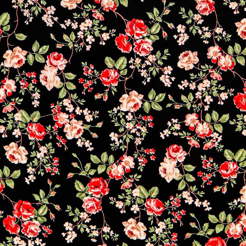 Tecido Stretch Preto - Ribes y Casals