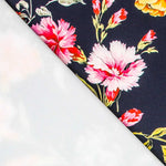 Teia Spandex Palmeras Azul Escuro - Ribes y Casals