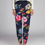 Teia Spandex Palmeras Azul Escuro - Ribes y Casals