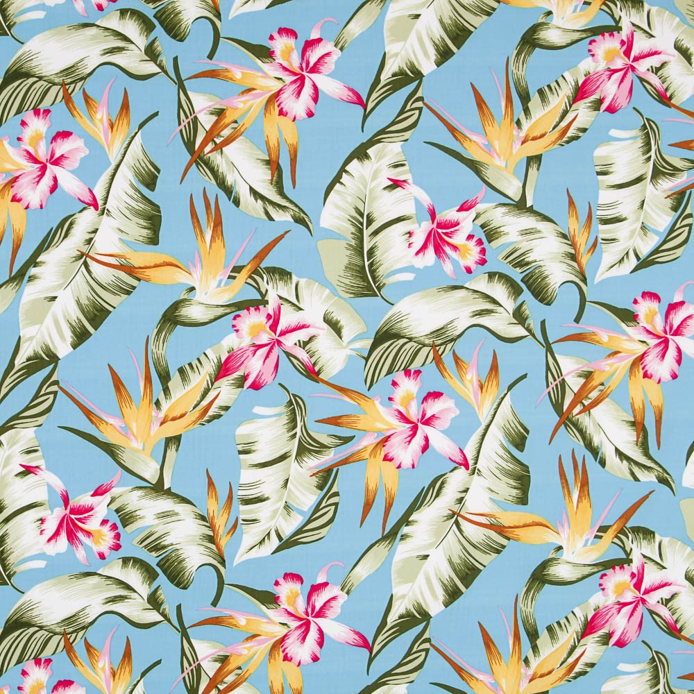 Tecido Spandex Tropical Azul - Ribes y Casals