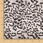 Cetim Poliéster Leopardo Cinzento - Ribes y Casals