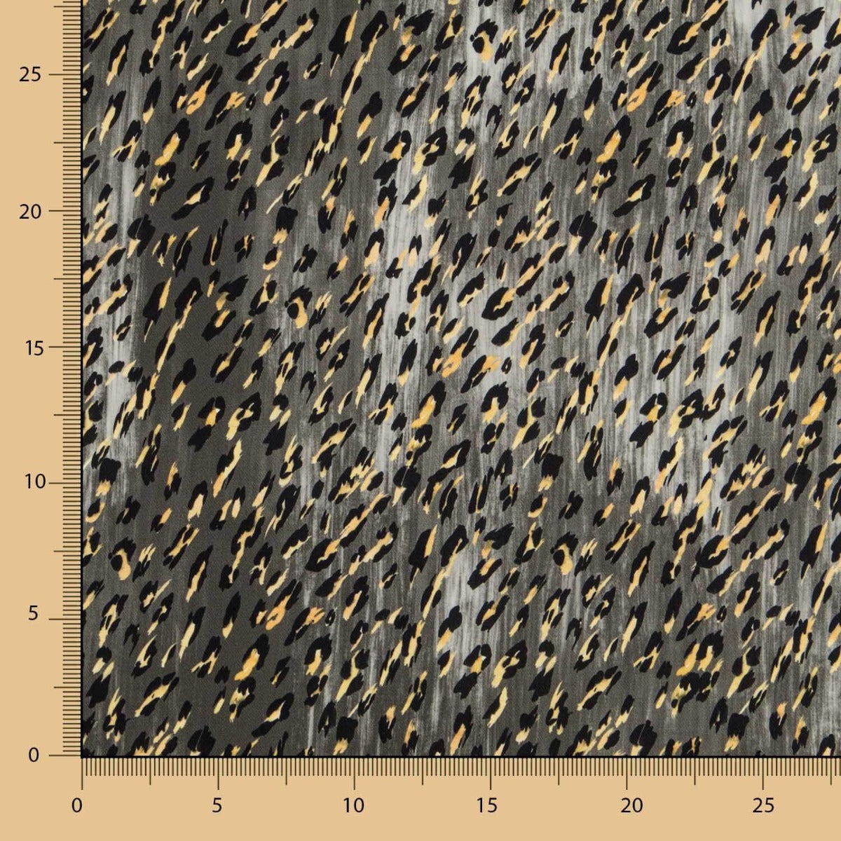 Poliéster Liso Leopardo Cinza - Ribes y Casals
