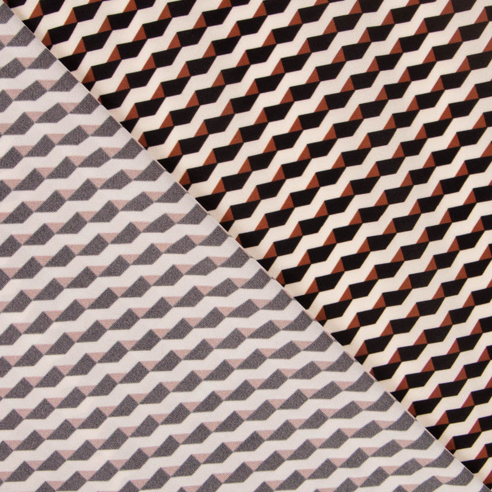 Poliéster Liso Geo Castanho - Ribes y Casals