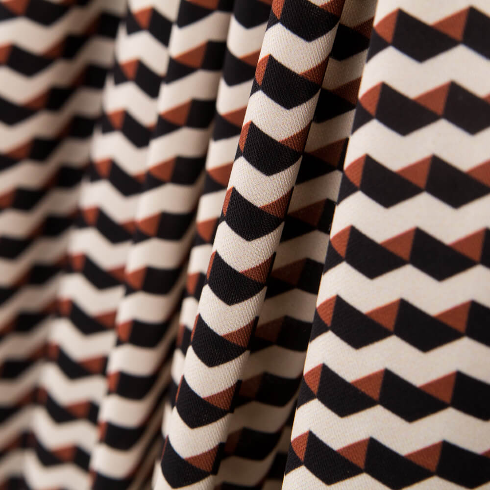 Poliéster Liso Geo Castanho - Ribes y Casals