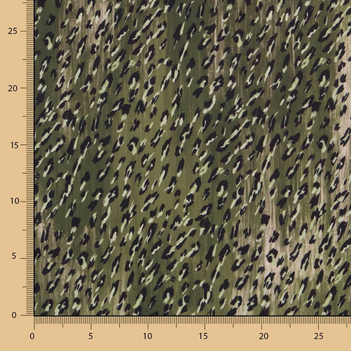 Poliéster Liso Leopardo Verde - Ribes y Casals