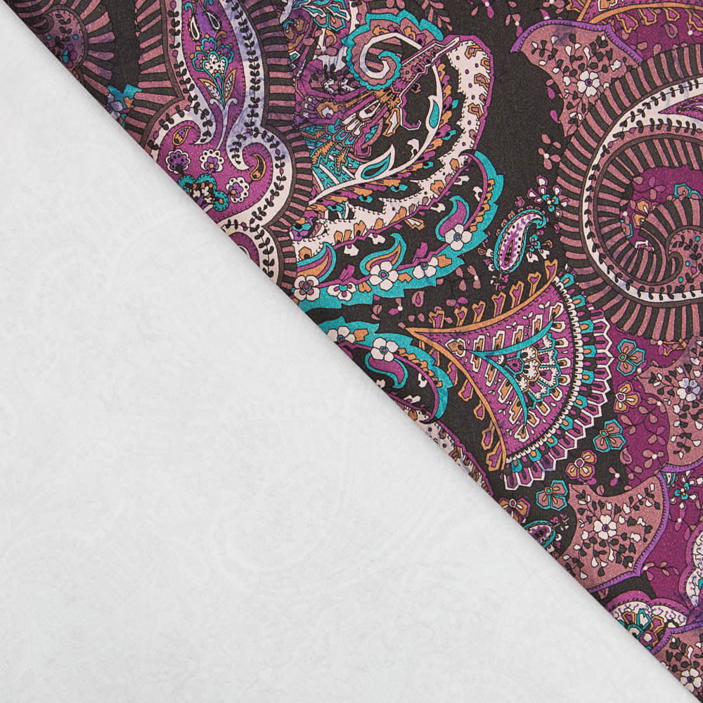 Poliéster Liso Spandex Viscose Caxemira Buganvília - Ribes y Casals