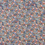 Viscose Spandex Lisa  Mini Flor Azul - Ribes y Casals